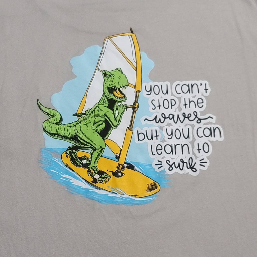 Cardin McCoy Kids gray shirt "Can't stop the waves..." L(12/14)
